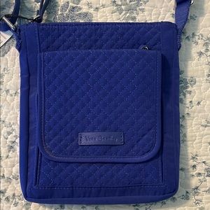 Vera Bradley Quilted Messenger Bag in Royal Blue